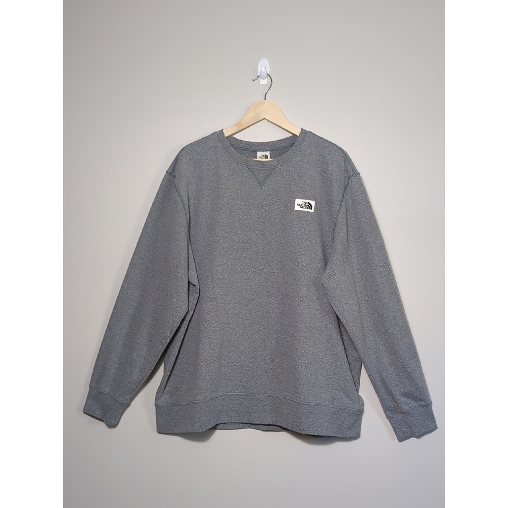 The North Face Heritage Patch Men's Crewneck Sweatshirt Heather Gray Modern XXL‎